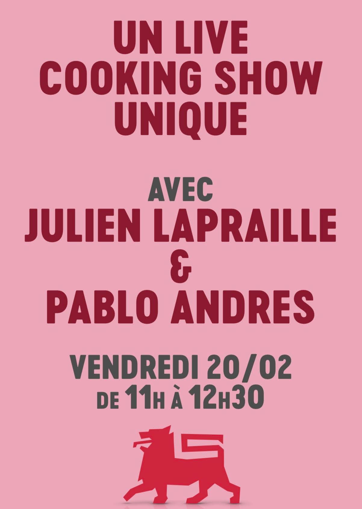 Live cooking show Julien Lapraille & Pablo Andres