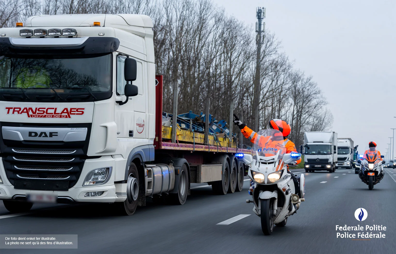 Opération coup de poing : 36 poids lourds interceptés pour dépassement interdit sur l’E314