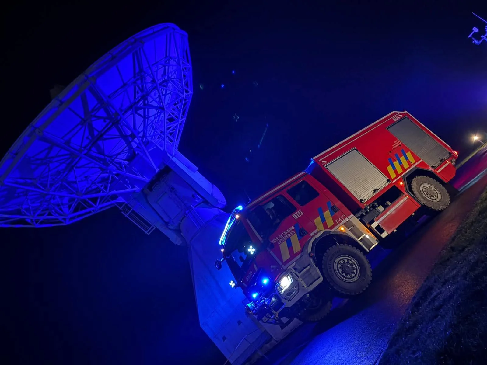 Exercice majeur des pompiers sur le site de l’ESA à Redu