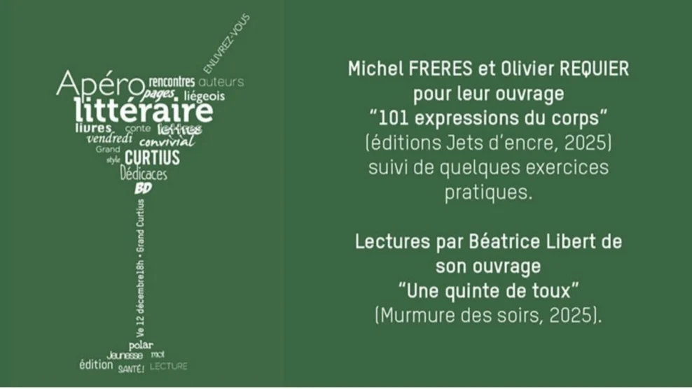Apéro littéraire du Grand Curtius : une soirée dédiée au corps, aux mots et aux émotions
