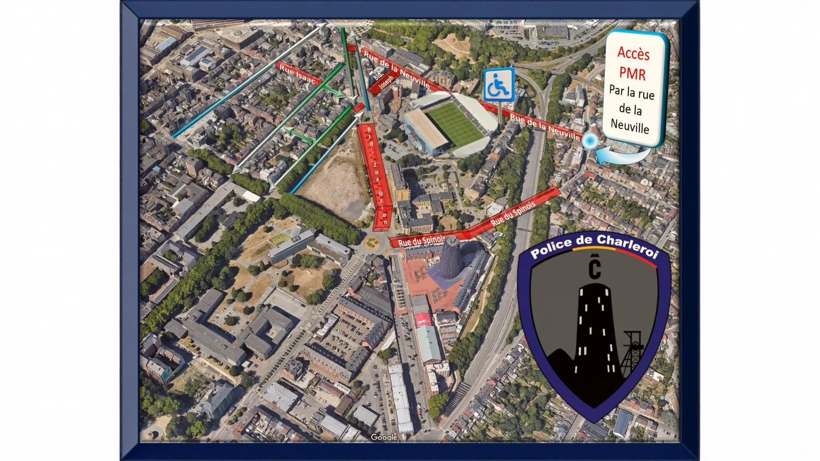 Charleroi – Cercle Brugge : dispositif mobilité pour le 7 février