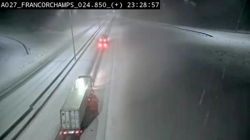 Intempéries sur l’E42 : accident à Francorchamps